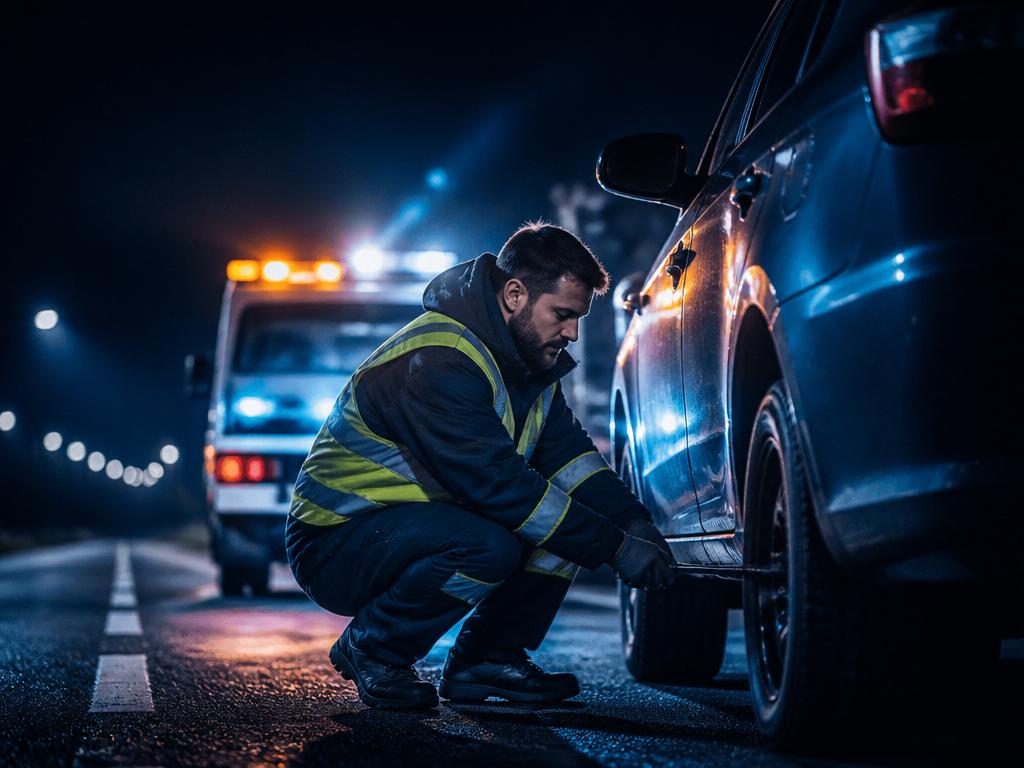 Roadside assistance at night